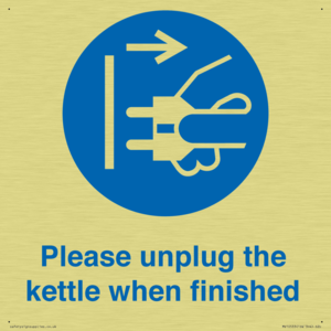 Please unplug the kettle when finished